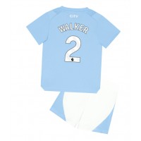Manchester City Kyle Walker #2 Domáci Detský futbalový dres 2023-24 Krátky Rukáv (+ trenírky)